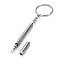 3 in 1 Professional Screwdriver (Cross 1.5, Straight 1.5,Star Nut M2.5) Repair Tool with Keychain for Smart Phone, Watches,Glasses(Silver) - 3