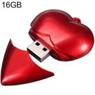 16GB Heart style USB Flash Disk(Red) - 1