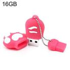 16GB Bear Paw Shaped Silicone USB 2.0 Flash Disk with Anti Dust Cup(Red plum) - 1