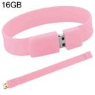 16GB Silicon Bracelets USB 2.0 Flash Disk(Pink) - 1