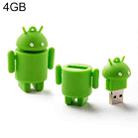 4GB Android Robot Style USB Flash Disk (Green) - 1