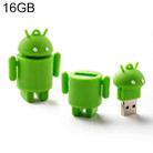 16GB Android Robot Style USB Flash Disk (Green) - 1