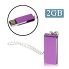 Mini Rotatable USB Flash Disk (2GB), Purple - 1