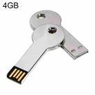 Metal Series Mini USB 2.0 Flash Disk with Keychain (4GB) - 1