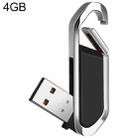 4GB Metallic Keychains Style USB 2.0 Flash Disk (Black)(Black) - 1