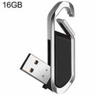 16GB Metallic Keychains Style USB 2.0 Flash Disk (Black)(Black) - 1