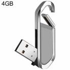 4GB Metallic Keychains Style USB 2.0 Flash Disk (Grey)(Grey) - 1