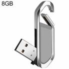 8GB Metallic Keychains Style USB 2.0 Flash Disk (Grey)(Grey) - 1