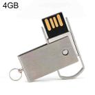 4GB Metal Series Push-pull Style USB 2.0 Flash Disk(Silver)(Silver) - 1