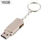 Metal Series Mini USB 2.0 Flash Disk with Keychain (16GB)(Silver) - 1