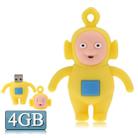 Teletubbies Shape Cartoon Silicone USB Flash Disk, Yellow (4GB) - 1