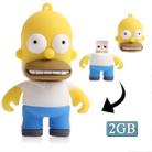 The Simpsons Homer Shape Silicone USB2.0 Flash disk, Special for All Kinds of Festival Day Gifts (2GB) - 1