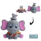 Elephant Shape Silicone USB2.0 Flash disk, Special for All Kinds of Festival Day Gifts, Dark Grey (2GB) - 1