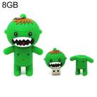 Cartoon Style Silicone USB2.0 Flash disk, Special for All Kinds of Festival Day Gifts, Green (8GB) - 1
