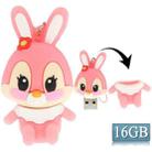 Cartoon Bunny Style Silicone USB 2.0 Flash disk, Special for All Kinds of Festival Day Gifts,Pink (16GB) - 1