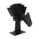 YL501 Eco-friendly Heat Powered Stove Fan for Wood / Gas / Pellet Stoves(Black) - 1