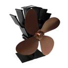 YL603 Eco-friendly Aluminum Alloy Heat Powered Stove Fan with 4 Blades for Wood / Gas / Pellet Stoves (Bronze) - 1