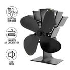 YL603 Eco-friendly Aluminum Alloy Heat Powered Stove Fan with 4 Blades for Wood / Gas / Pellet Stoves (Silver) - 3