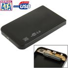 2.5 inch SATA HDD External Case, Size: 126mm x 75mm x 13mm (Black) - 1