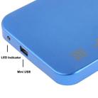 2.5 inch SATA HDD External Case, Size: 126mm x 75mm x 13mm (Blue) - 3
