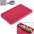 2.5 inch SATA HDD External Case, Size: 126mm x 75mm x 13mm (Red) - 1