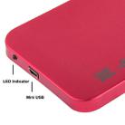 2.5 inch SATA HDD External Case, Size: 126mm x 75mm x 13mm (Red) - 3