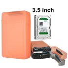 3.5 inch Hard Drive Disk HDD SATA IDE Plastic Storage Box Enclosure Case(Orange) - 1