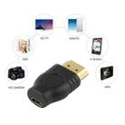 Gold Plated HDMI 19 Pin Male to Micro HDMI Female Adapter(Black) - 3
