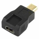 Gold Plated Micro HDMI Male to Micro HDMI Female Adapter(Black) - 1