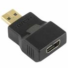 Gold Plated Micro HDMI Male to Micro HDMI Female Adapter(Black) - 2
