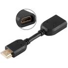 10cm HDMI 19 Pin Male to HDMI 19 Pin Female (AM-AF) Connector Adapter Cable(Black) - 1