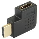 Gold Plated HDMI 19 Pin Male to HDMI 19 Pin Female Adapter with 90 Degree Angle(Black) - 4