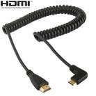 1.4 Version Gold Plated Mini HDMI Male to HDMI Male Coiled Cable, Support 3D / Ethernet, Length: 0.6m-2m - 1