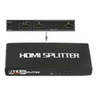 2 Ports 1080P HDMI Splitter, 1.3 Version, Support HD TV / Xbox 360 / PS3 etc(Black) - 1
