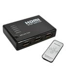 5 Ports 1080P HDMI Switch with Remote Controller, Support HDTV(Black) - 1
