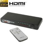 Full HD 1080P 5 Ports HDMI Switch with Remote Control & LED Indicator(Black) - 1