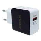 BKL-371 Single QC3.0 USB Port Charger Travel Charger, EU Plug(White) - 1