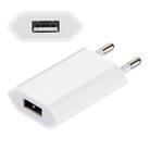 5V / 1A Single USB Port Charger Travel Charger, EU Plug(White) - 1