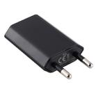 5V / 1A Single USB Port Charger Travel Charger, EU Plug(Black) - 2