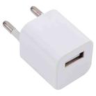 A2165 5V 1A Single USB Interface Mini Travel Charger, EU Plug(White) - 1