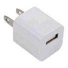 A2165 5V 1A Single USB Interface Mini Travel Charger, US Plug(White) - 1