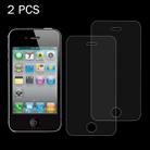 2 PCS 0.26mm 9H Surface Hardness 2.5D Explosion-proof Tempered Glass Screen Film for iPhone 4 & 4S - 1