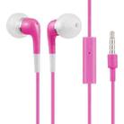 Double Color In-Ear 3.5mm Stereo Earphone With Volume Control and Mic(Pink) - 1