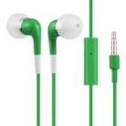 Double Color In-Ear 3.5mm Stereo Earphone With Volume Control and Mic(Green) - 1