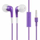 Double Color In-Ear 3.5mm Stereo Earphone With Volume Control and Mic(Purple) - 1