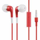 Double Color In-Ear 3.5mm Stereo Earphone With Volume Control and Mic(Red) - 1