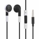 Double Color 3.5mm Stereo Earphone with Volume Control and Mic(Black) - 1