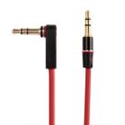 1.2m Aux Audio Cable 3.5mm Elbow Male to Straight  Male, Compatible with Phones, Tablets, Headphones, MP3 Player, Car/Home Stereo & More(Red) - 1