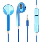 3.5mm Stereo Electroplating Wire Control Earphone for Android Phones / PC / MP3 Player / Laptops(Blue) - 1