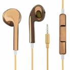 3.5mm Stereo Electroplating Wire Control Earphone for Android Phones / PC / MP3 Player / Laptops(Coffee) - 1